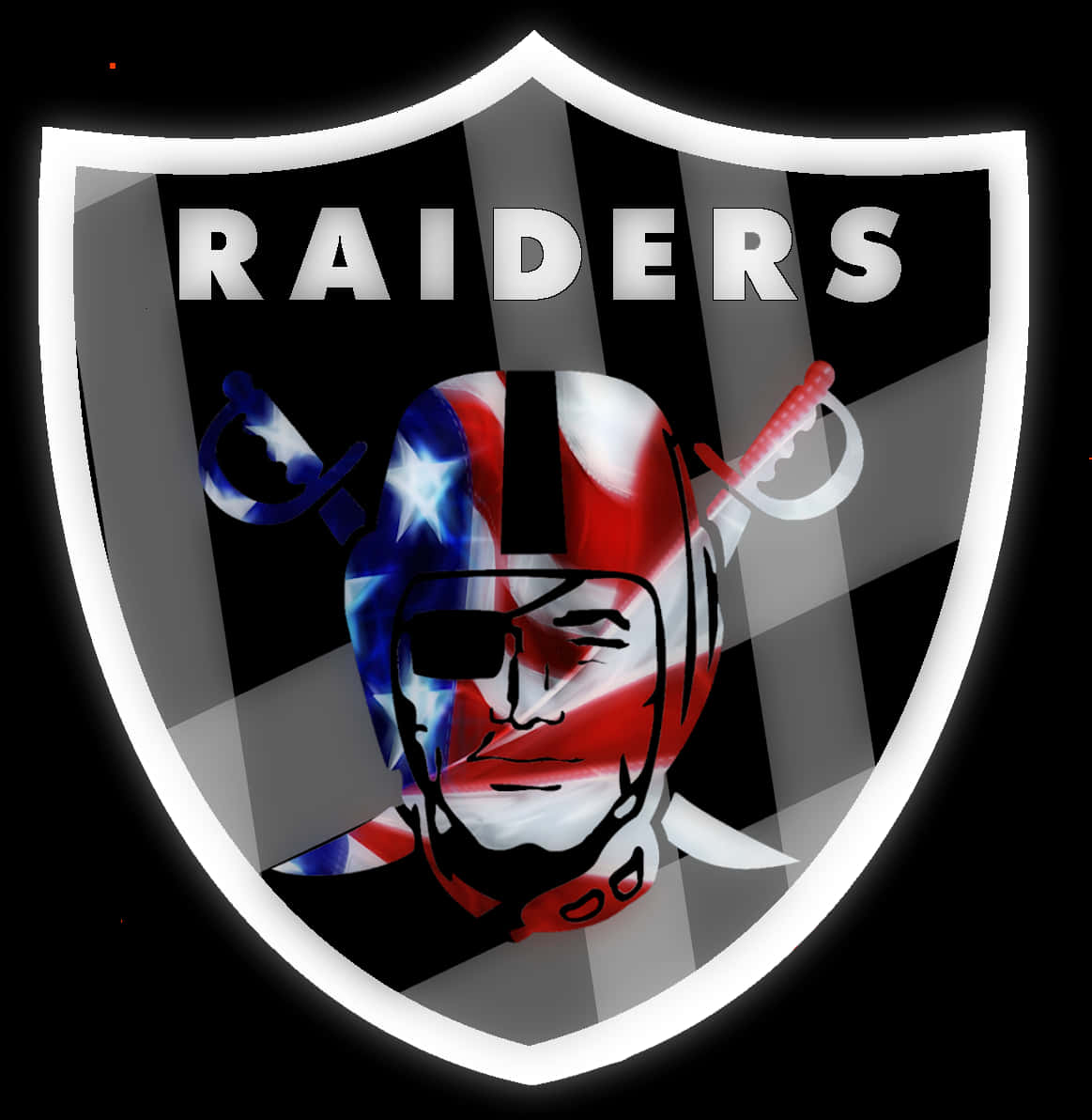 Patriotic Raiders Football Logo PNG Image