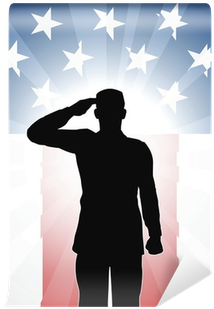 Patriotic Salute Silhouette PNG Image