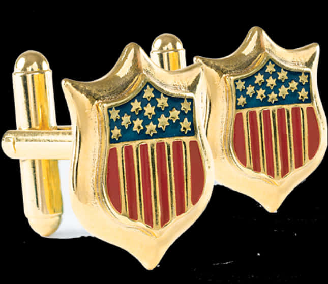 Patriotic Shield Cufflinks PNG Image