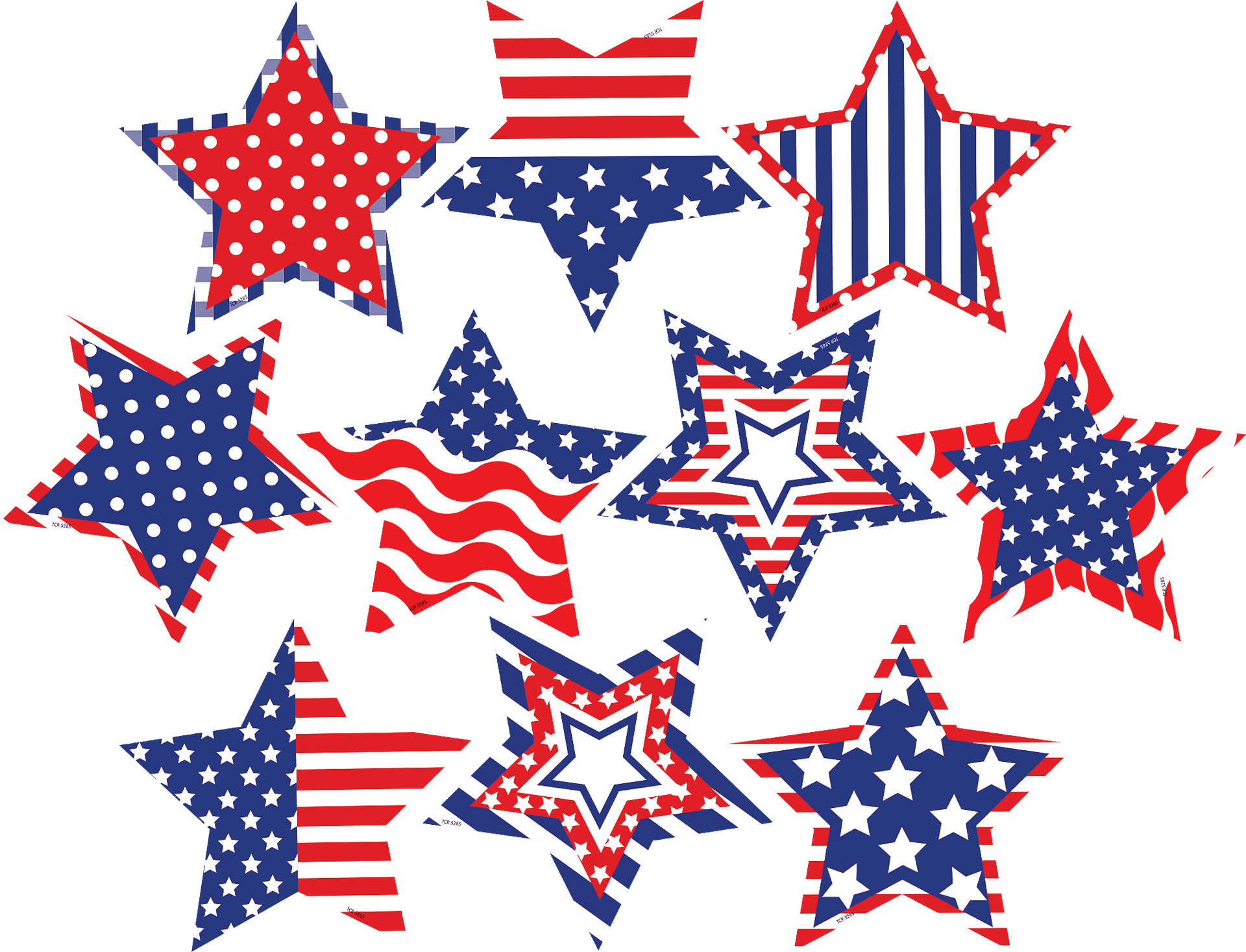 Patriotic_ Stars_ Collage PNG Image