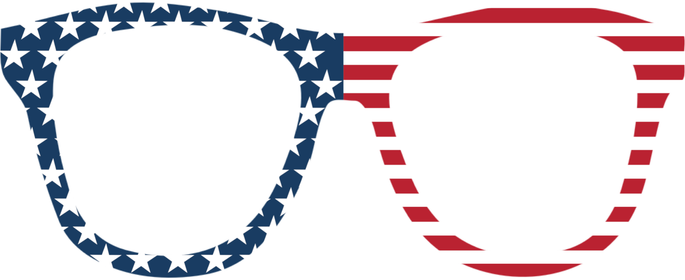 Patriotic Sunglasses American Flag Design PNG Image