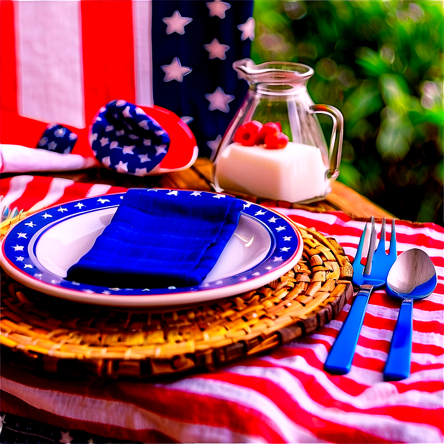 Patriotic Table Setting Png 25 PNG Image