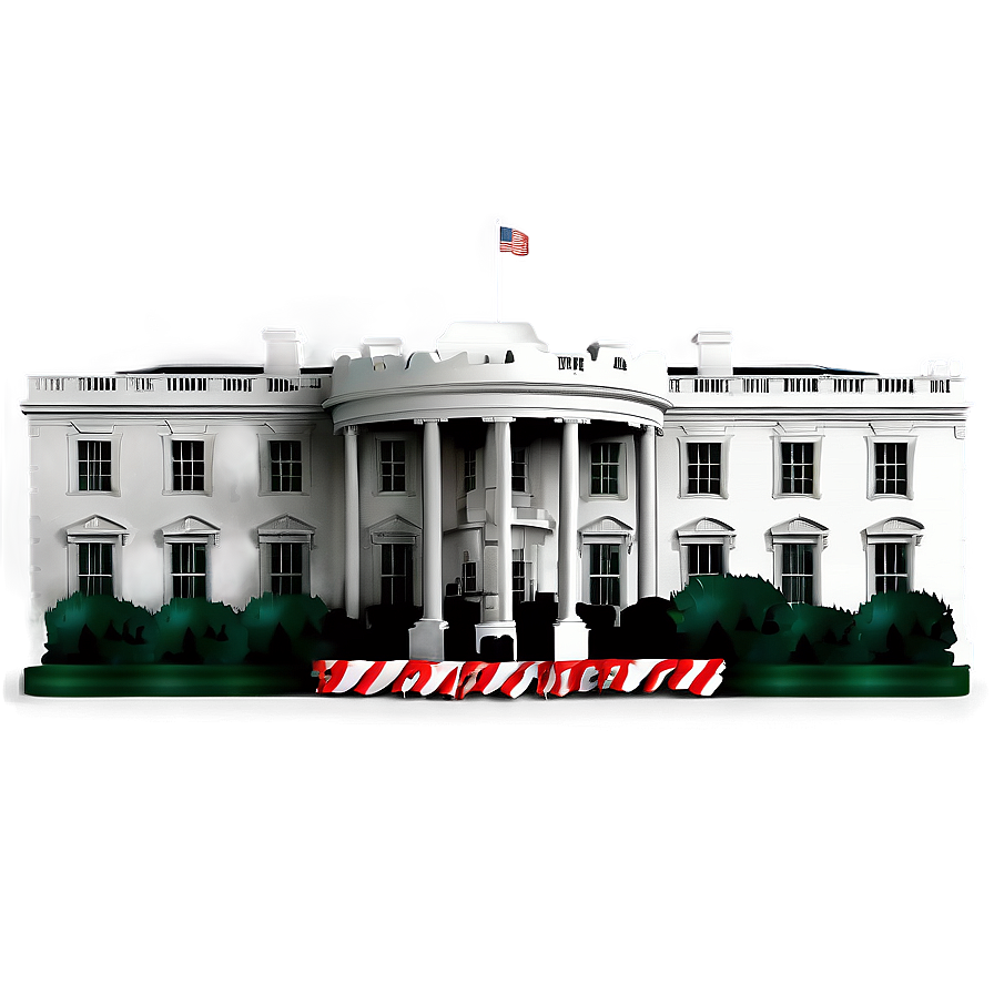 Patriotic White House With Eagles Png Smv34 PNG Image