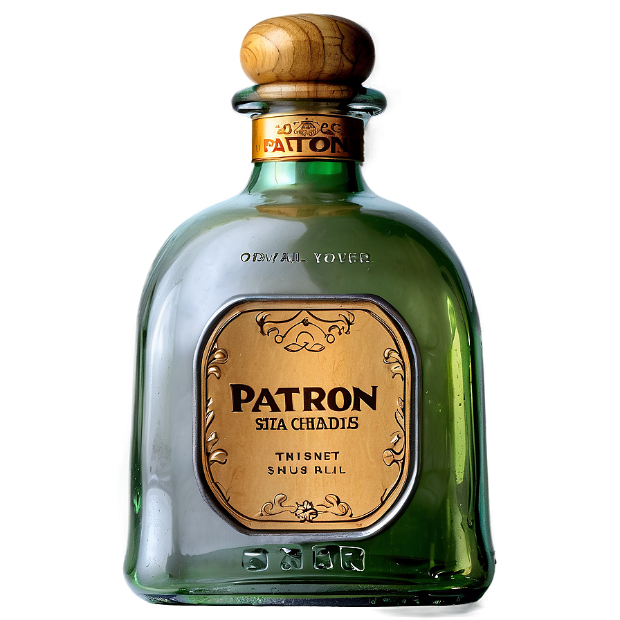 Patron Silver Smooth Bottle Png Psy PNG Image