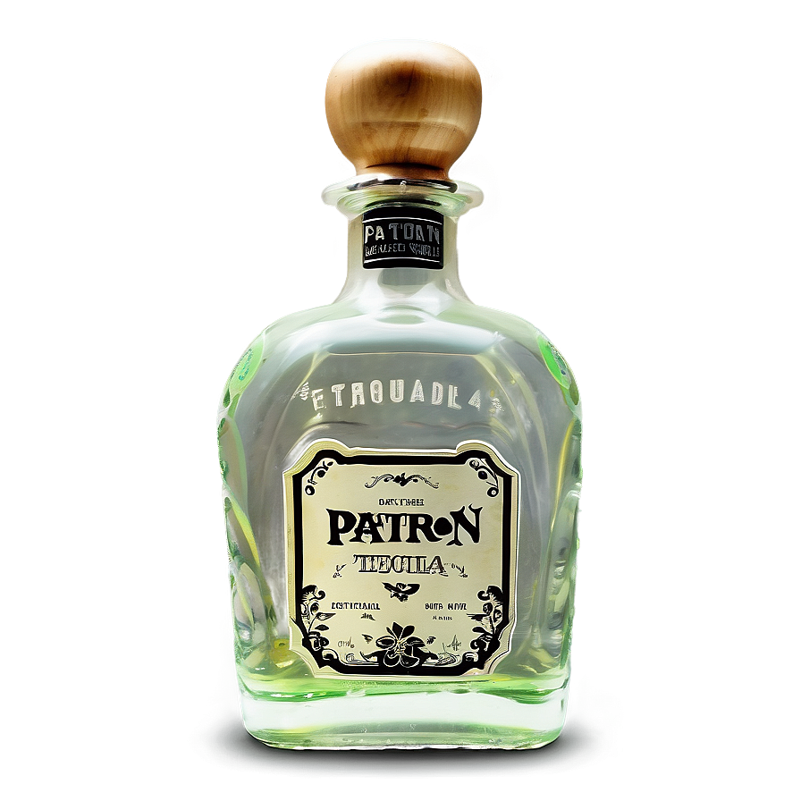 Patron Tequila Bottle With Ribbon Png Xcw PNG Image