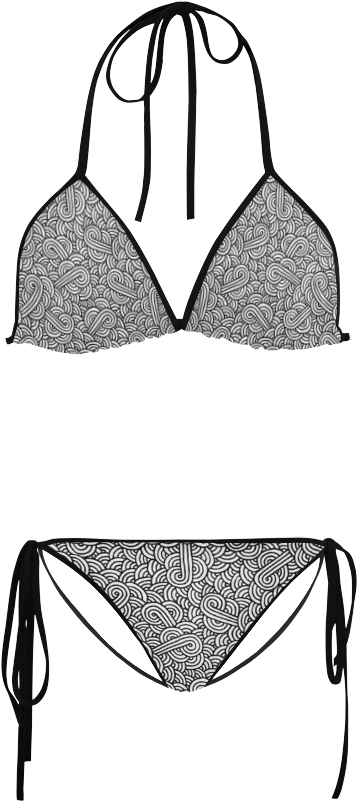 Patterned Bikini Set Graphic PNG Image