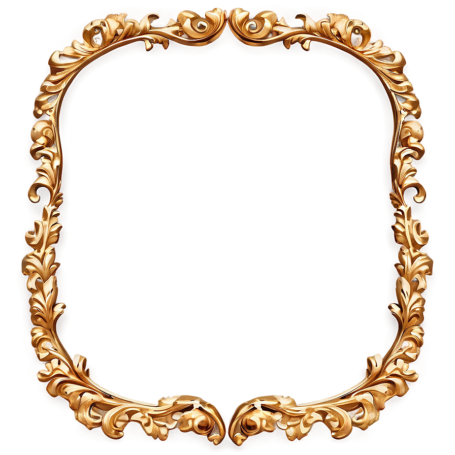 Patterned Gold Border Png 49 PNG Image