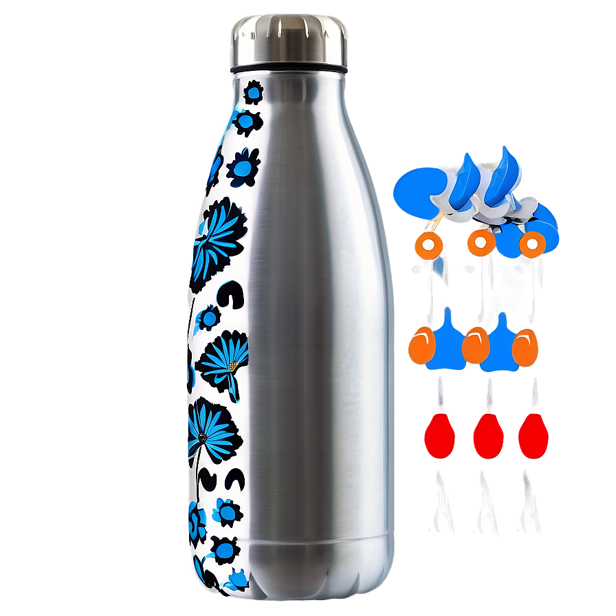 Patterned Reusable Water Bottle Png 58 PNG Image