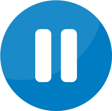 Pause Icon Blue Background PNG Image