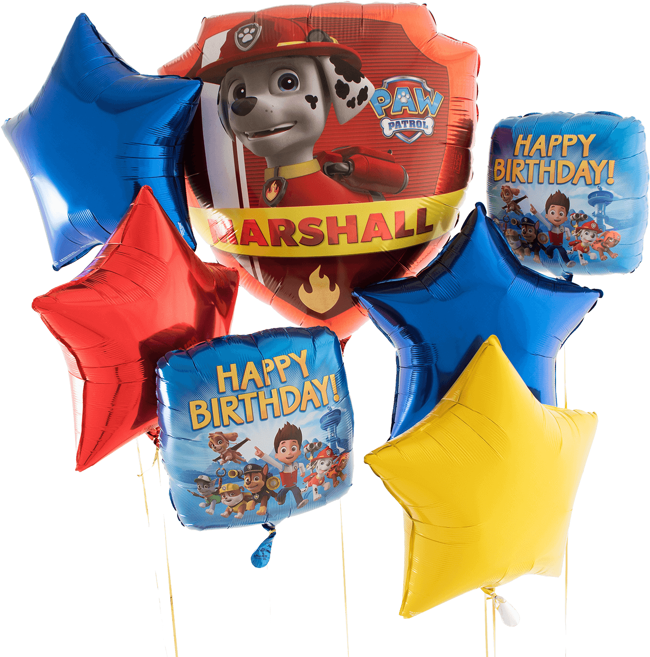 Paw Patrol Birthday Balloons Set PNG Image