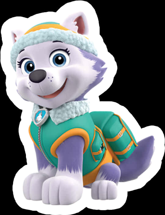 Paw Patrol Character Everest PNG Image