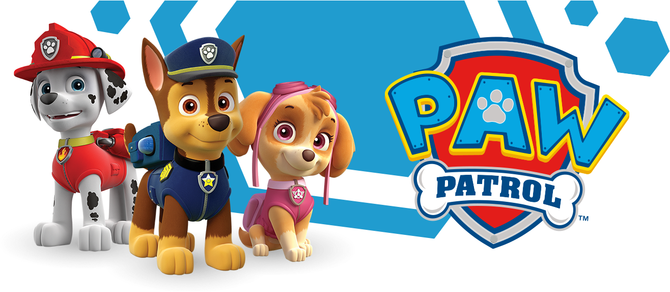 Paw Patrol Characters Marshall Chase Skye PNG Image