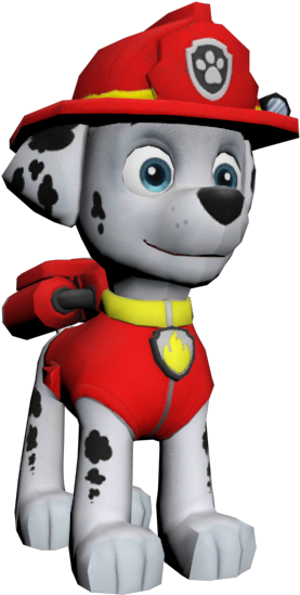 Paw Patrol Fire Pup Character PNG Image