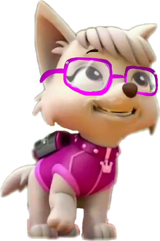 Paw Patrol Pink Glasses Pup PNG Image