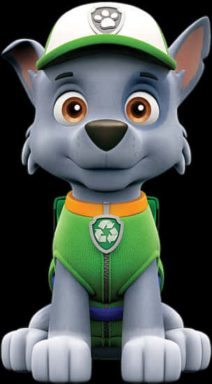 Paw Patrol Rocky Portrait PNG Image