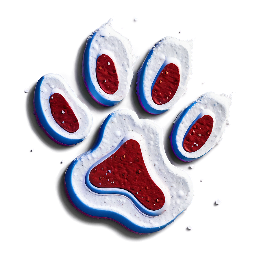 Paw Print In Snow Png 05042024 PNG Image