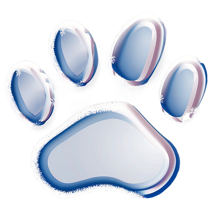 Paw Print In Snow Png Qll PNG Image