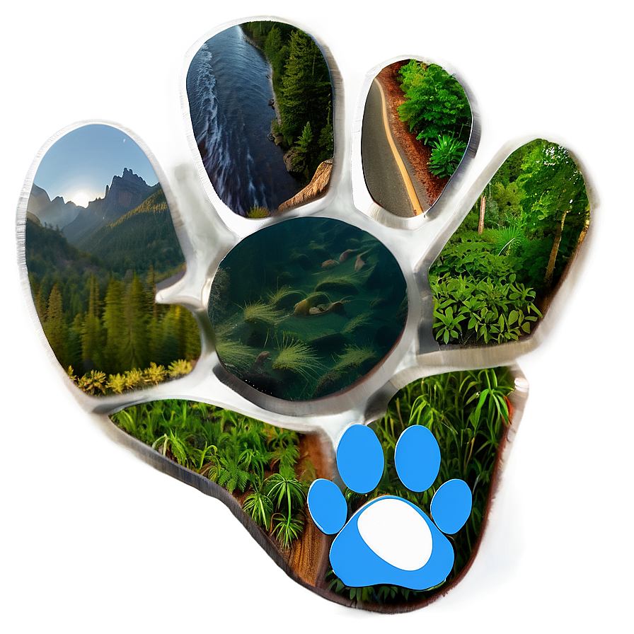 Paw Print Trail Png Prh19 PNG Image