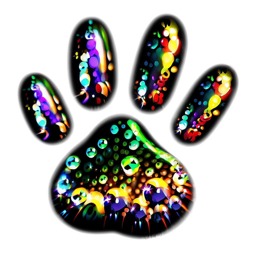 Paw Print With Sparkles Png Gro17 PNG Image