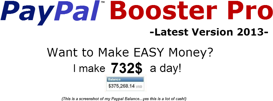 Pay Pal Booster Pro Ad2013 PNG Image