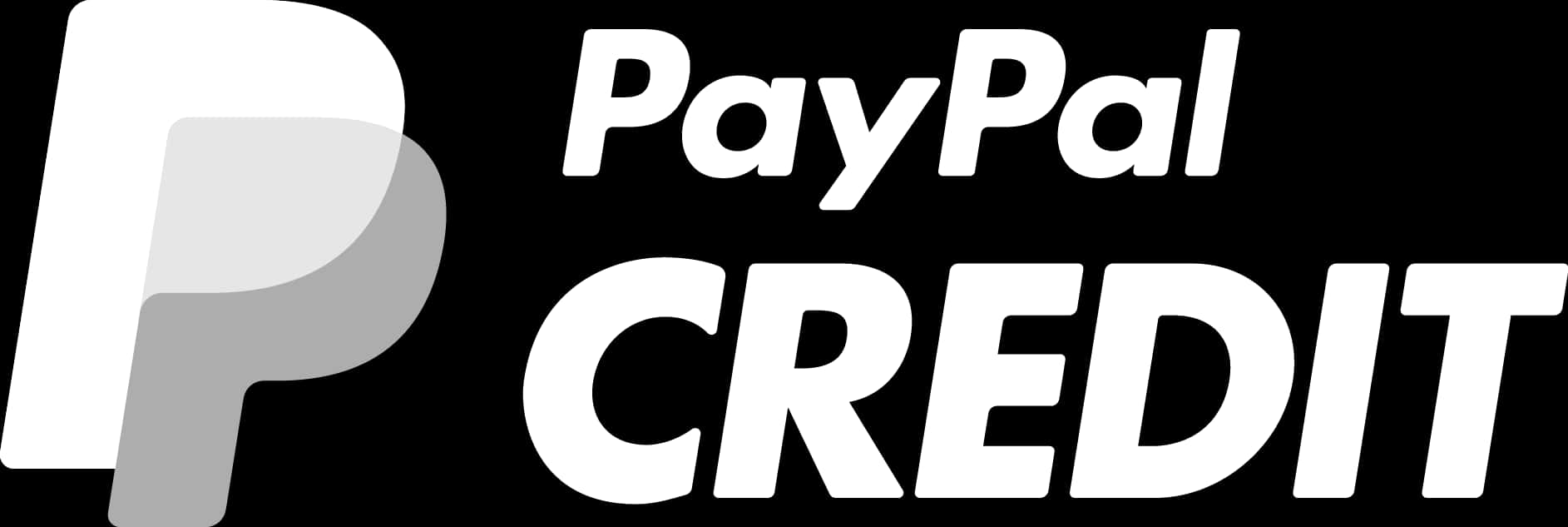 Pay Pal Credit Logo Blackand White PNG Image