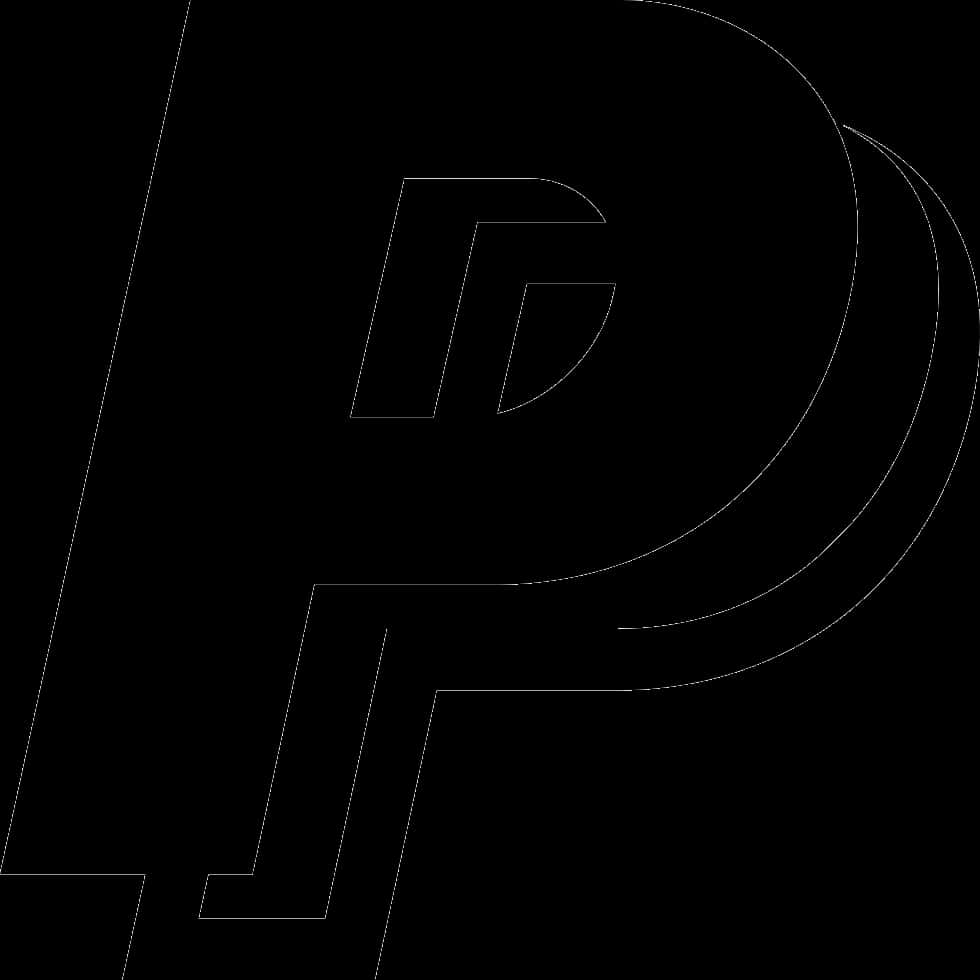 Pay Pal Logo Blackand White PNG Image