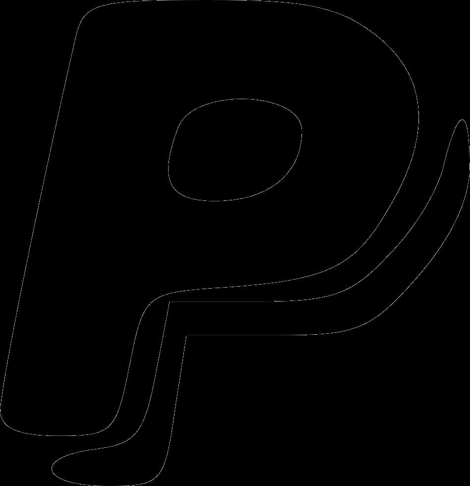 Pay Pal Logo Outline PNG Image