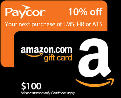 Paycor Amazon Gift Card Promotion PNG Image