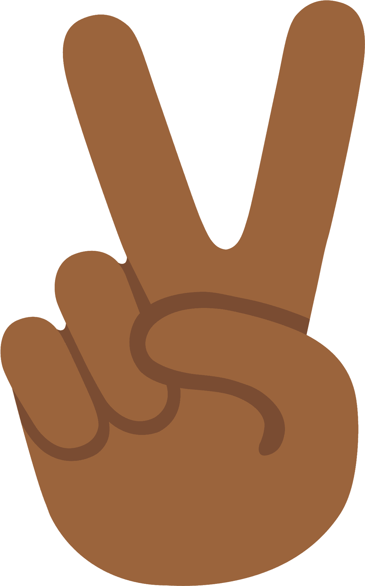 Peace Sign Emoji Illustration PNG Image