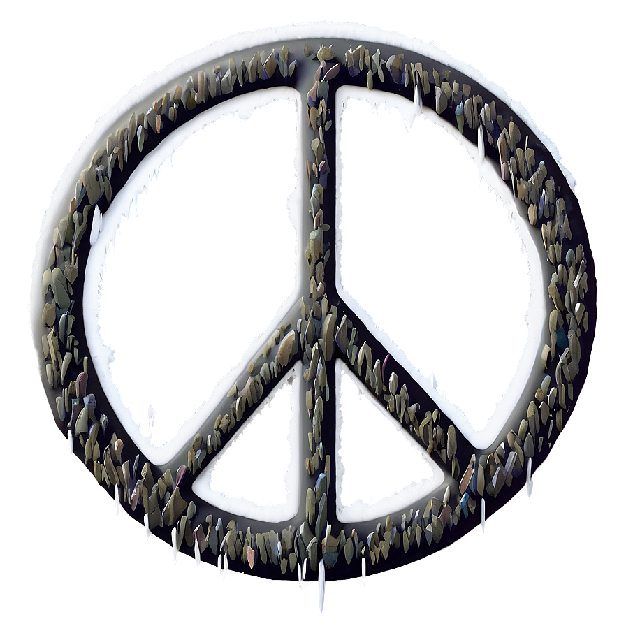 Peace Sign In Snow Png 05252024 PNG Image