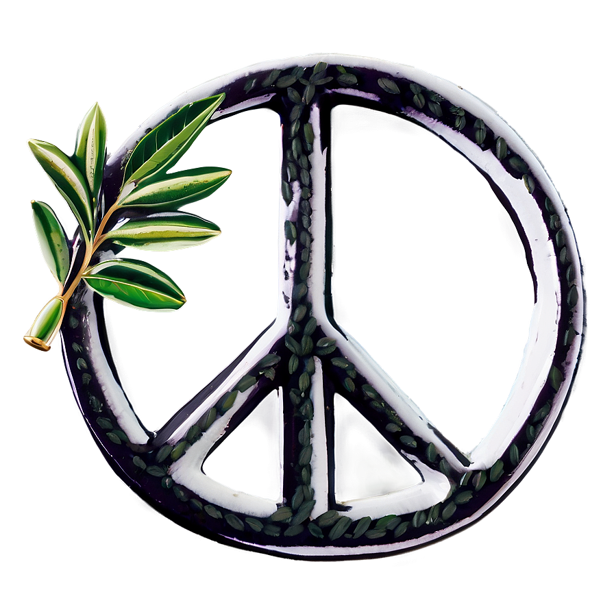 Peace Sign With Olive Branch Png 39 PNG Image