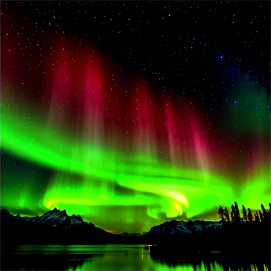 Peaceful Aurora Wilderness Png Twk PNG Image