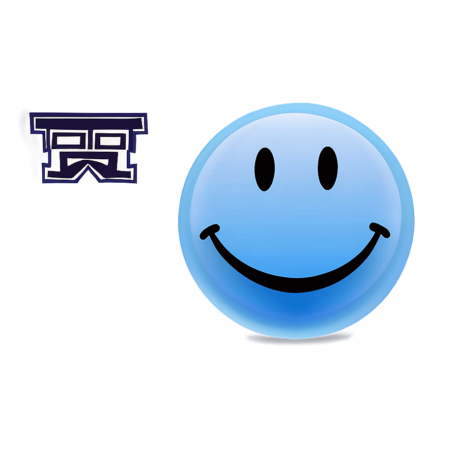 Peaceful Blue Smiley Icon Png 40 PNG Image