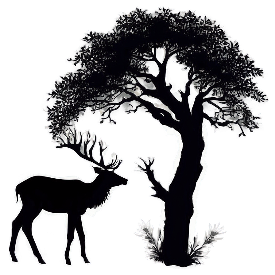 Peaceful Forest Silhouette Png 06262024 PNG Image