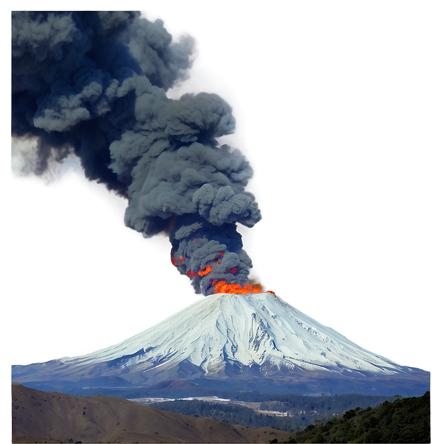 Peaceful Volcano Valley Png Hfq PNG Image