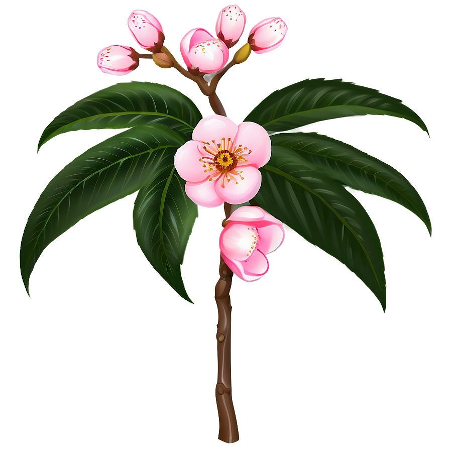 Peach Blossom Drawing Png 45 PNG Image