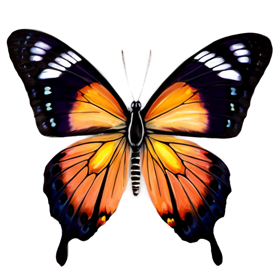 Peach Butterfly Wing Png Wto94 PNG Image