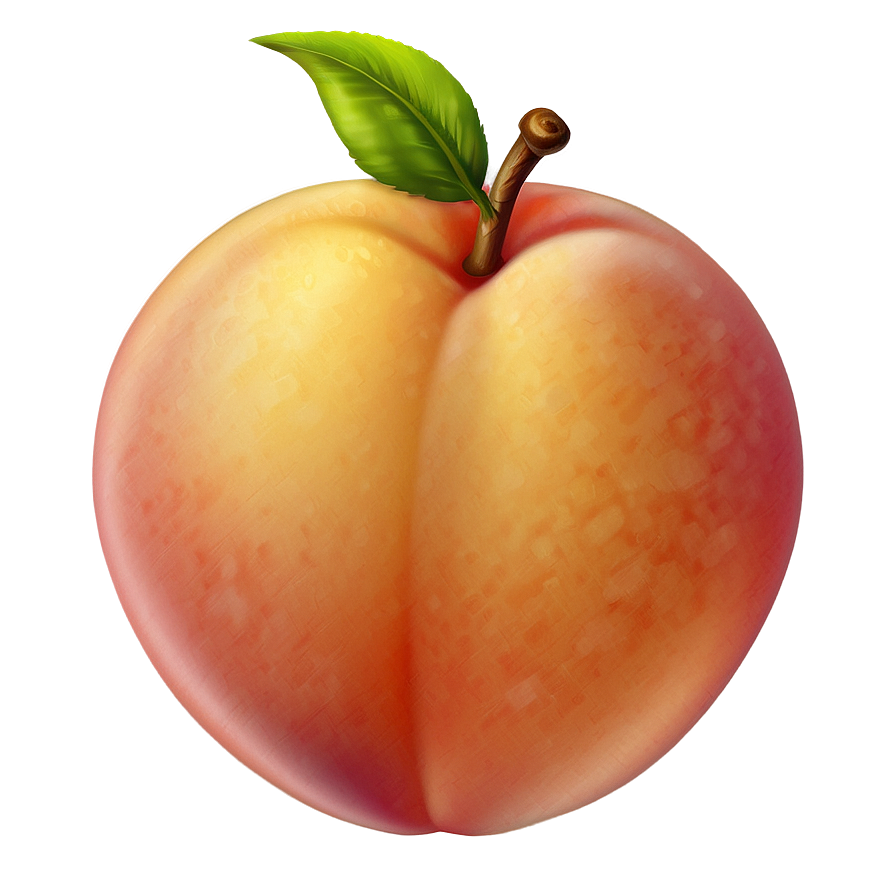 Peach Emoji Art Png 05242024 PNG Image