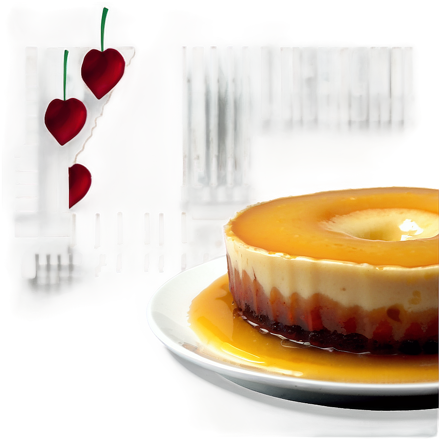 Peaches And Cream Flan Png 06132024 PNG Image