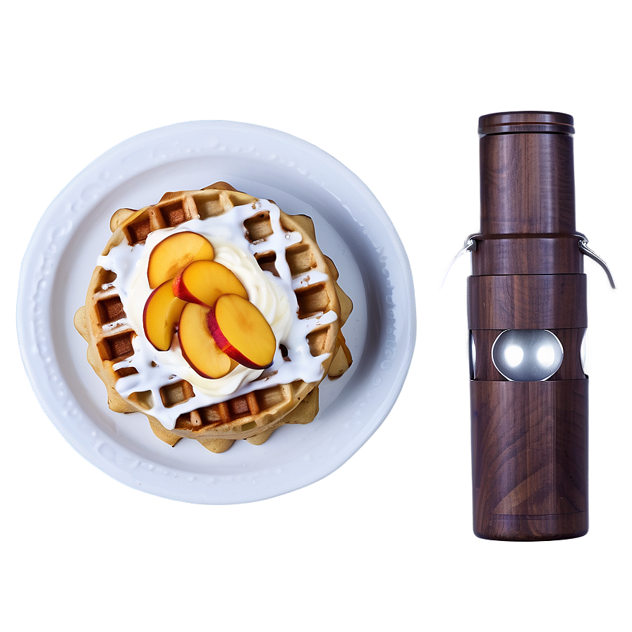 Peaches And Cream Waffle Png 88 PNG Image