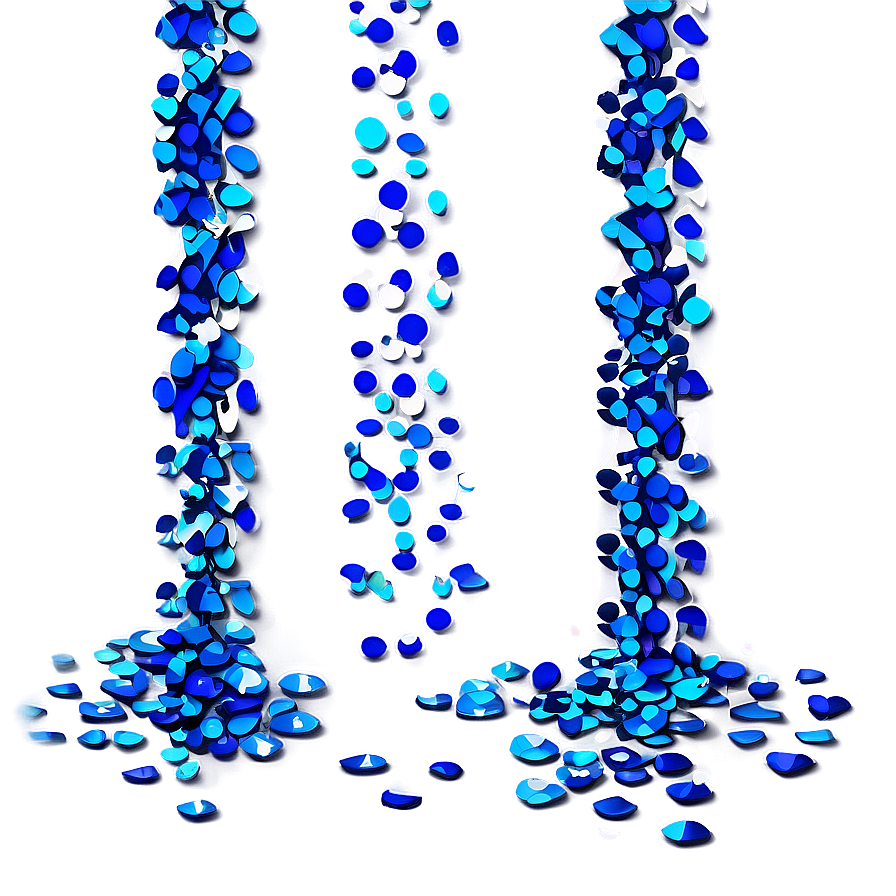 Peacock Blue Confetti Shower Png 06262024 PNG Image