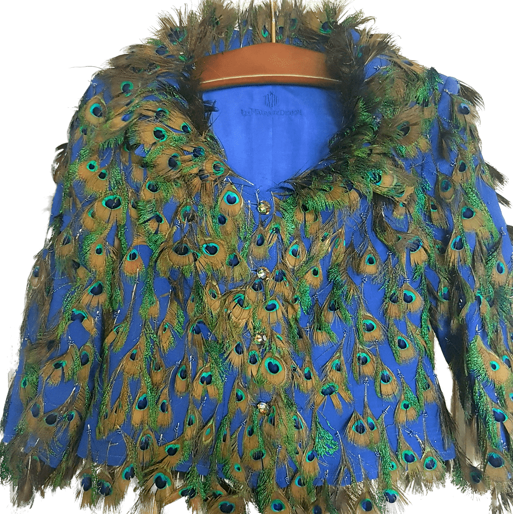 Peacock Feather Cape Creation PNG Image