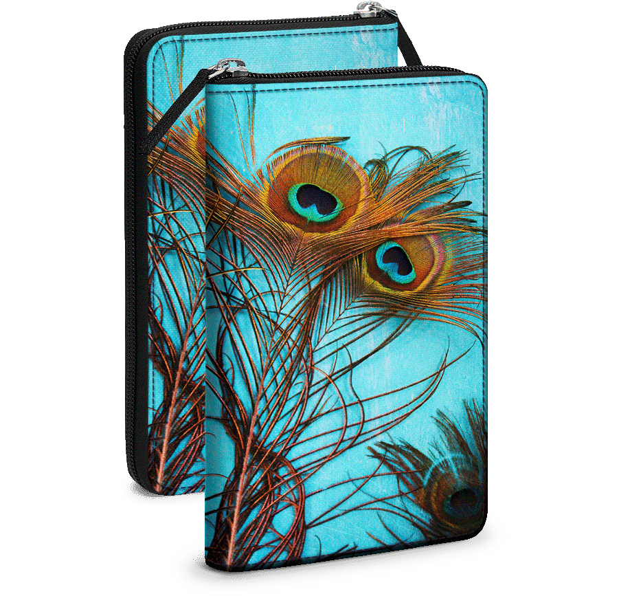 Peacock Feather Pattern Wallets PNG Image