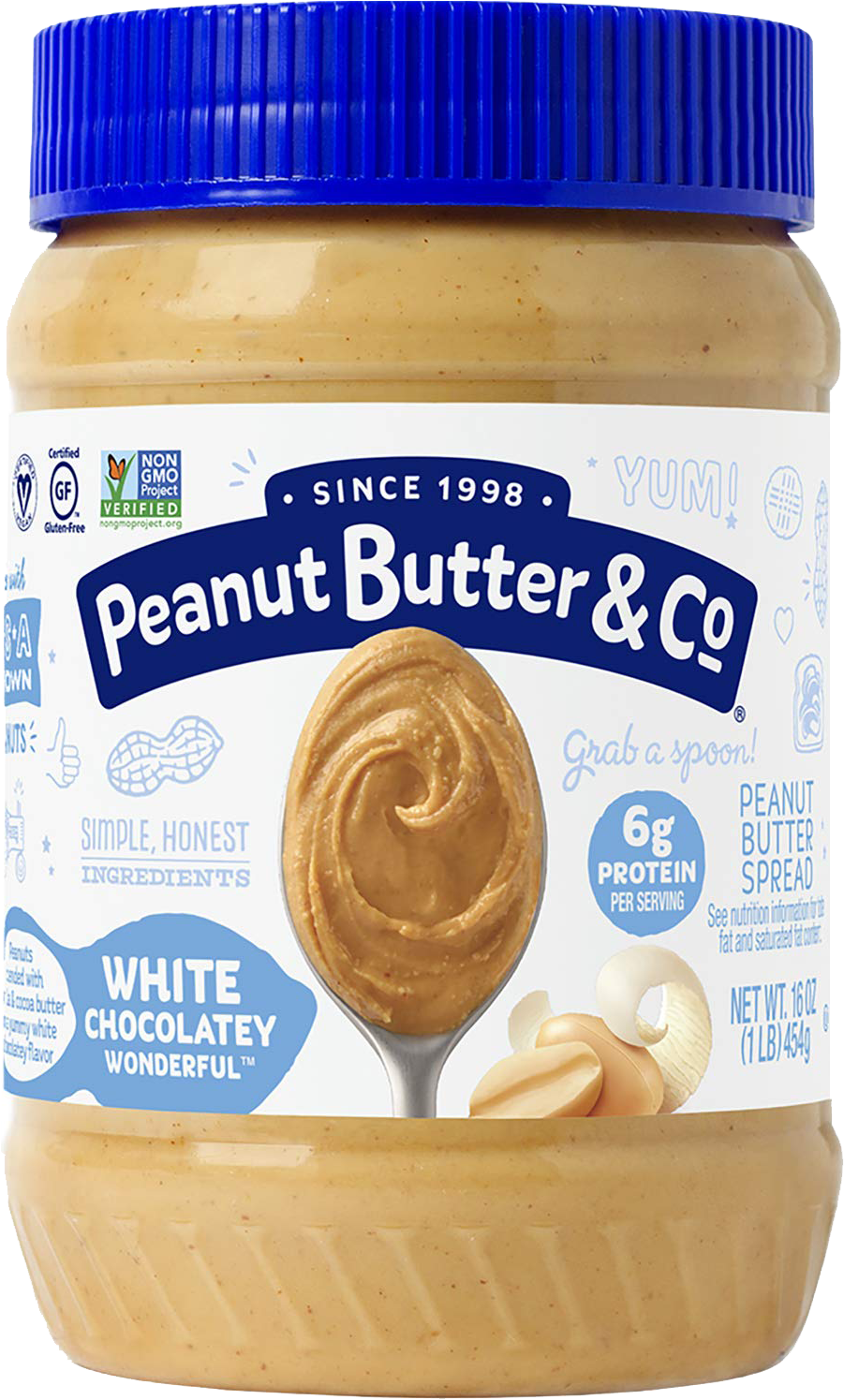 Peanut Butter Co White Chocolate Wonderful Jar PNG Image