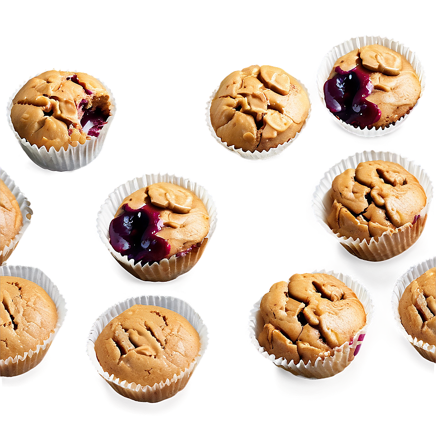 Peanut Butter Jelly Muffins Png Mvy PNG Image