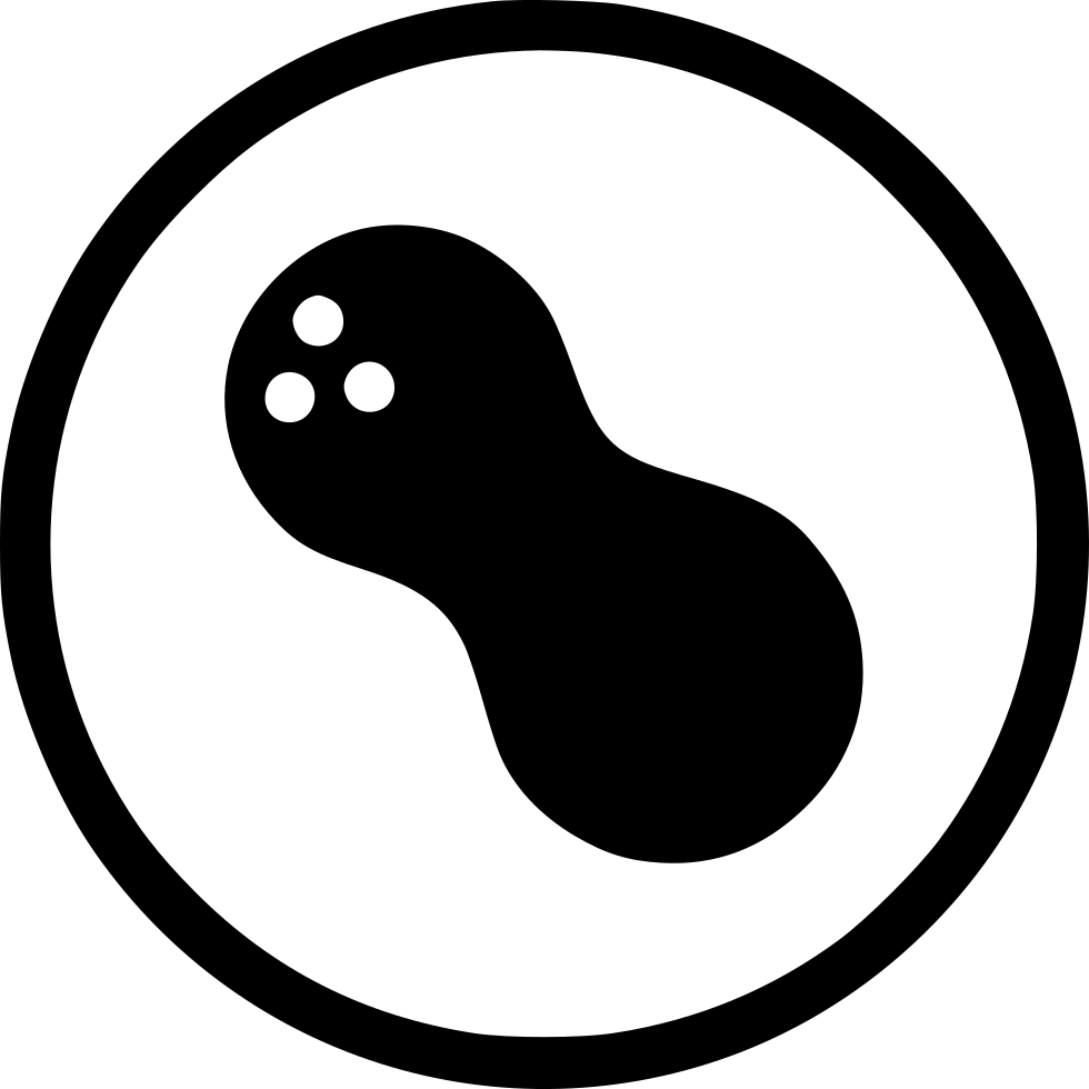 Peanut Icon Simple Blackand White PNG Image