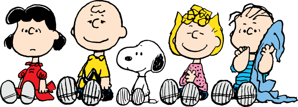 Peanuts Characters Sitting PNG Image