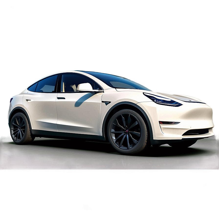 Pearl White Tesla Model Y Png Rhi29 PNG Image