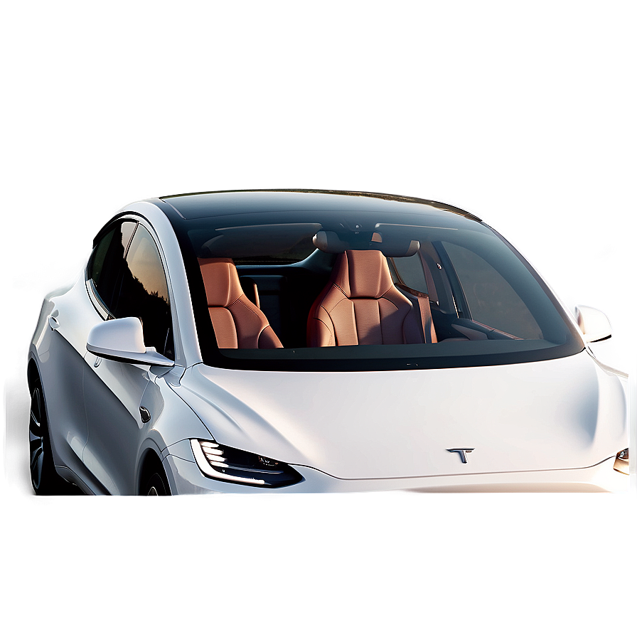 Pearl White Tesla Model Y Png Vlf23 PNG Image