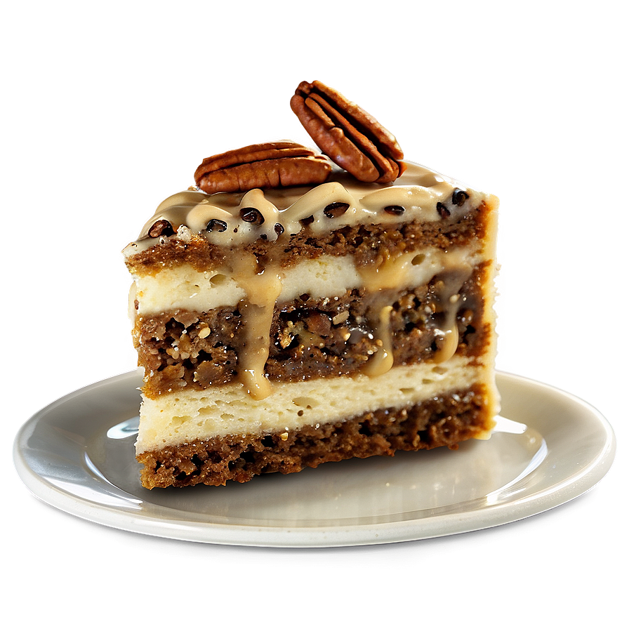 Pecan Cake Slice Png Ypv PNG Image